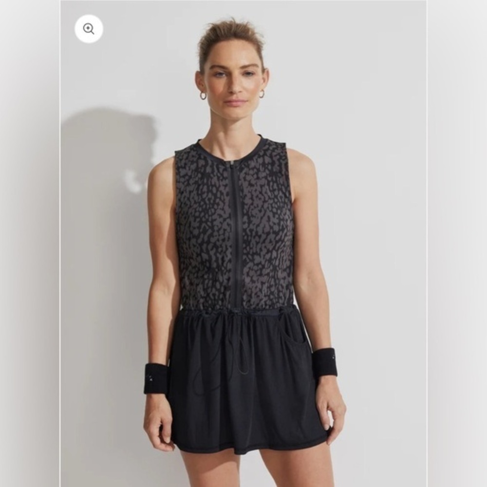 NWOT Varley Lagoda Dress Shadow Animal Print Small Tennis Golf